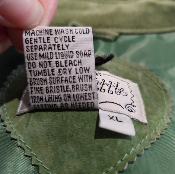 Live A Little Suede Leather Lined Jacket. Y2K - Picture 8 of 8